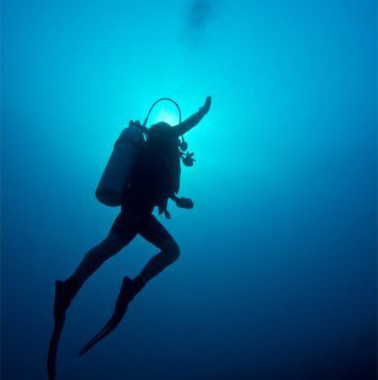 Scuba diver underwater